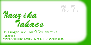 nauzika takacs business card